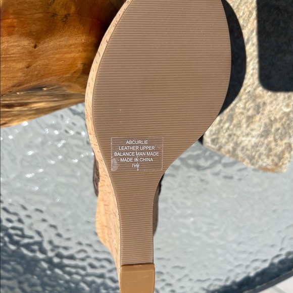 Audrey Brooke Leather Gladiator Wedge Sandals DK Brown SZ 7 NWOT - Picture 6 of 12